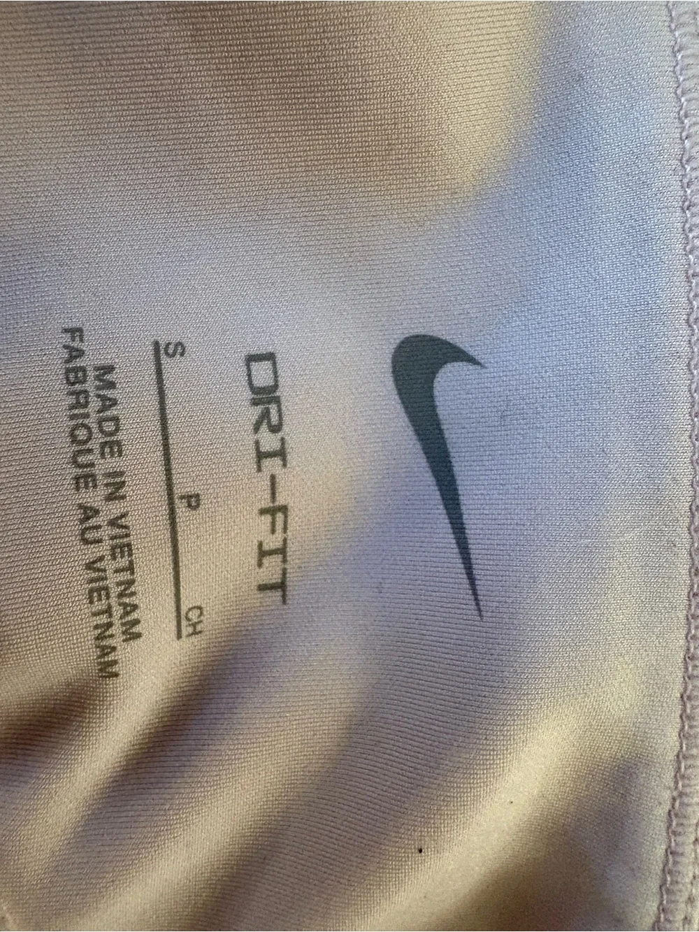 Nike Light Pink Leggings with Gray and Navy Panels